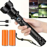 USB įkraunamas LED stovyklavimo žibintuvėlis,  1 * Žibintuvėlis + 4000 mAh baterija