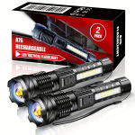 LED prožektorius su &scaron;onine lempute,  2 PAKUOTĖS (baterija 2600 mAh)