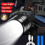 LED įkraunamas galvos žibintas, Be Baterijos