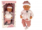 Lėlė kūdikis su čiulptuku ir antklode Lean Toys, 46 cm