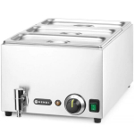 Maisto &scaron;ildytuvas su kranu 3x GN 1/3 100 mm su dangčiais 1000 W