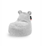 Vaiki&scaron;kas sėdmai&scaron;is Qubo Teddy Snowdrop FLUFFY FIT pilkas prakti&scaron;kas dizainas