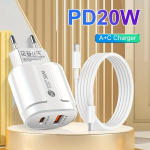 20W USB C dvigubas įkroviklis