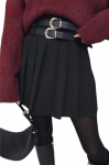 Klostuotas sijonas moterims, Styled in Italy, juodas, M