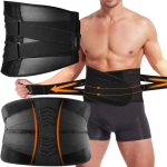 Stuburą standinantis diržas juosmeninė dalis, fit4med, XL, juoda