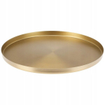 Metalinis dekoratyvinis padėklas aukso spalvos, 30 cm