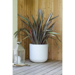 EDA PLASTIKAS - Apvalus puodas 40 cm Graphit'Up - 32,5 L - Kalkintas baltas