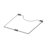 Stiklinė pertvara Aquael Optibent 20, balta