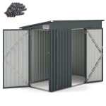 Metalinis sodo namelis Costway, pilkas