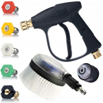 Komplektas Rosfix JetKit Lavor Pro QC-M22 &ndash; 300 bar pistoletas, 5 QC antgaliai, &scaron;epetys, adapteris