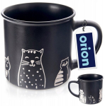 Keraminis puodelis su juodomis katėmis Orion 500 ml