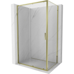Du&scaron;o kabina Mexen Exo, stumdomos durys, 100 x 90 cm, transparent/gold