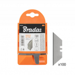 Keičiami trapecijos formos a&scaron;menys dėtuvėje Bradas, 19 mm, NEUTRAL, 100 vnt.