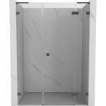Du&scaron;o durys Mexen Lunar L, de&scaron;inė, 140 cm, transparent/gun metal