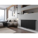 Radiatorius Mexen CC22, 400 x 2400 mm, pajungimas i&scaron; apačios per vidurį, 2845 W, juodas