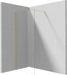 Walk-in du&scaron;o sienelė Deante Prizma, Brushed gold, 110x195 cm