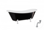 Vonia Besco Amelia B&W 190, Black/White+Chrome, su sifonu Klik-klak Chrome