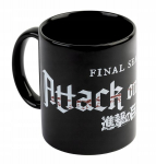 Puodelis "attack On Titan" 350 ml, juodas, su dėžute