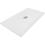 Stačiakampis du&scaron;o padėklas Mexen Hugo SMC, 200 x 100 cm, White+Inox