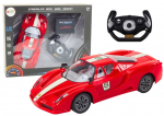 Sportinis automobilis R/C 1:16 su nuotolinio valdymo pultu, raudonas