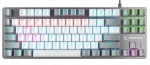 Rampage Snug K14 mechaninė žaidimų klaviatūra, Rgb, balta-pilka
