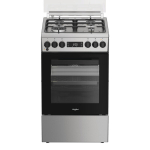 Dujinė viryklė WHIRLPOOL W5G8LMSWTX dujinė viryklė su elektrine orkaite, 60 l, nerūdijančio plieno