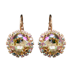 Auskarai moterims DiamondSky &bdquo;Glare III (Luminous Green)&ldquo; su Swarovski kristalais