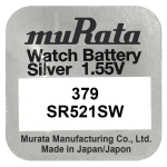 Murata 379 (SR521SW) sidabro oksido baterijos 10 vnt.