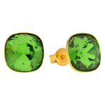 Sidabriniai auskarai moterims DiamondSky &bdquo;Glare (Fern Green)&ldquo; su Swarovski kristalais