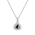 Sidabrinis kaklo papuo&scaron;alas moterims DiamondSky &bdquo;Elemental Magic (Light Chrome)&ldquo; su Swarovski kristalais