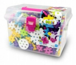 Meli Basic Constructor rožiniai vafliai, 500 detalių, kelioninė dėžutė