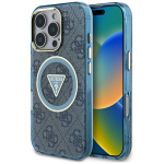 GUESS 4G CIRCLE TRIANGLE DĖKLAS, SKIRTAS &bdquo;MAGSAFE&ldquo; IPHONE 16 PRO APSAUGAI IR
