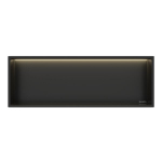 Vonios Lentyna, Įleidžiama Wall-Box One - Juoda, Su Led Lemputėmis - 30X90X10 Cm