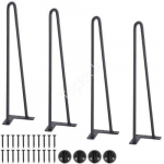 Juodos stalo kojos, 482,6 mm, anglies plienas, 227 kg apkrova, 4 vnt.