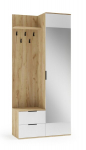 CORAL Hall System Gold Oak / White &ndash; Elegant Classic Hallway Storage