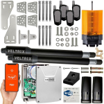 Dviejų varčių vartų variklis WIFI KIT 2x2m 400kg + 4 nuotolinio valdymo pultai + LED lempa