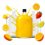 5x 1l Stiklinės Butelės "bunia" Plok&scaron;čios, Svaigiesiems Gėrimams