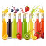 20x Stiklinės butelės Futura 250 ml su kam&scaron;čiu