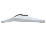 Stogo danga Home4You TULIP 3x3 m pilkos spalvos poliesteris, modernus dizainas