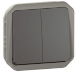 Jungiklis dvigubas antracito Ip55 Transformer Plexo55 069805l