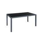 Sodo stalas, 150x90x73 cm, juodas