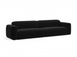 Keturvietė sofa Micadoni Strino, Black