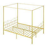 Lovos rėmas su baldakimu, 211x155x196.5 cm, auksinė, metalas