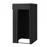 Persirengimo kabina 99x99x198 cm juoda poliesteris