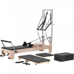 Pilates reformeris, 243x73x199 cm, medinis, jėgos treniruočių įranga