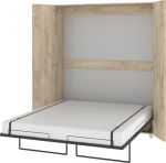 Sieninė lova Meblocross Teddy 160, 200x160 cm, ąžuolo spalvos