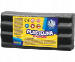 Plastelina Astra 500g - Juoda, mink&scaron;ta ir lengvai formuojama