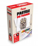 Pentel tekstilinių kreidelių rinkinys su mar&scaron;kinėliais