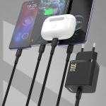 Dudao sieninis įkroviklis A27PCEU PD 30W GaN USB-C su USB-C laidu - juodas
