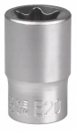 Mjw 1/2" E20 Torx vidinė galvutė, Crv plienas